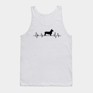 corgi Heartbeat dog Heartbeat corgis Silhouette Tank Top